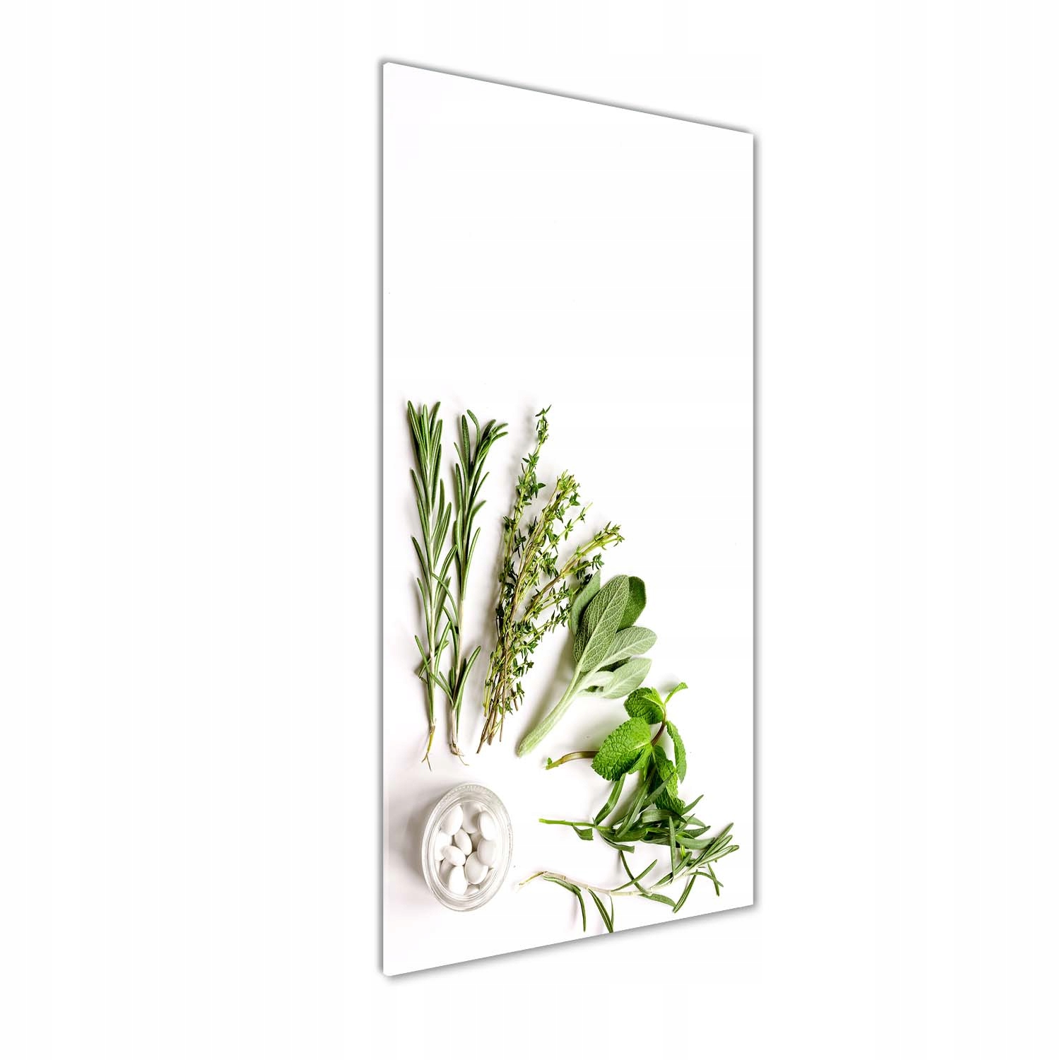 

Fotoobraz szklany na ścianę do salonu Zioła 50x125