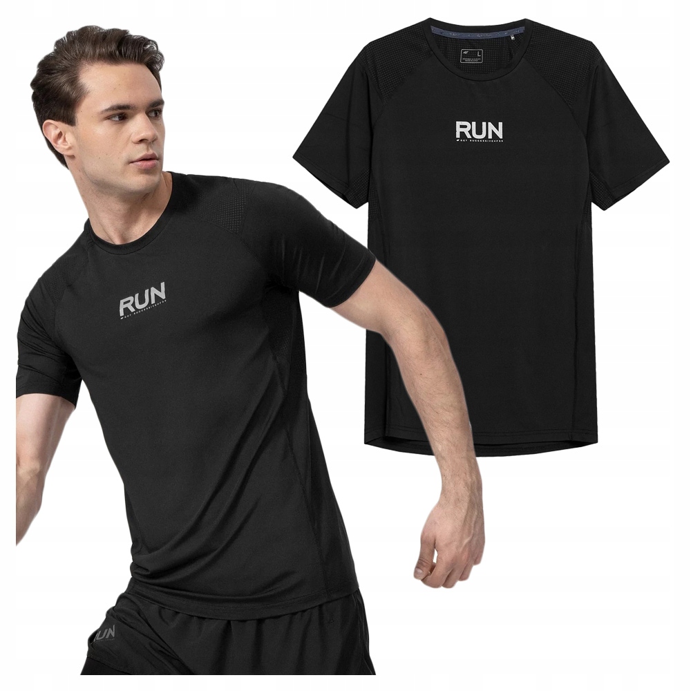 

4F T-shirt Koszulka Szybkoschnąca TSMF012 Czarna L