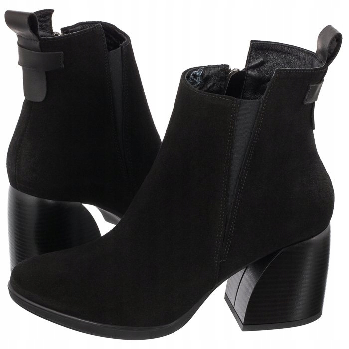 

Buty Damskie Botki Zamszowe Maciejka Czarne 05252