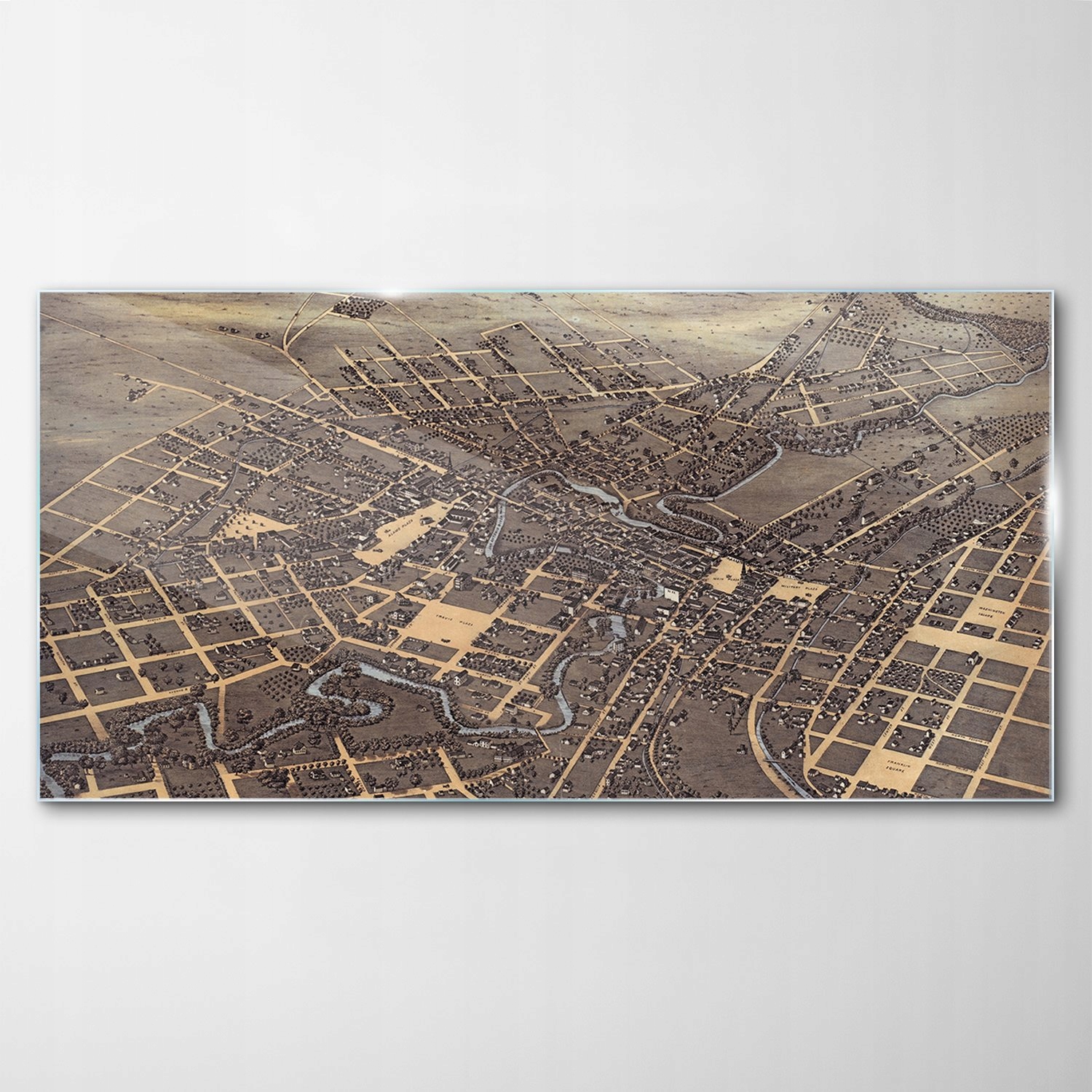 

Obraz na Szkle Dekor Mapa San Antonio Retro 140x70