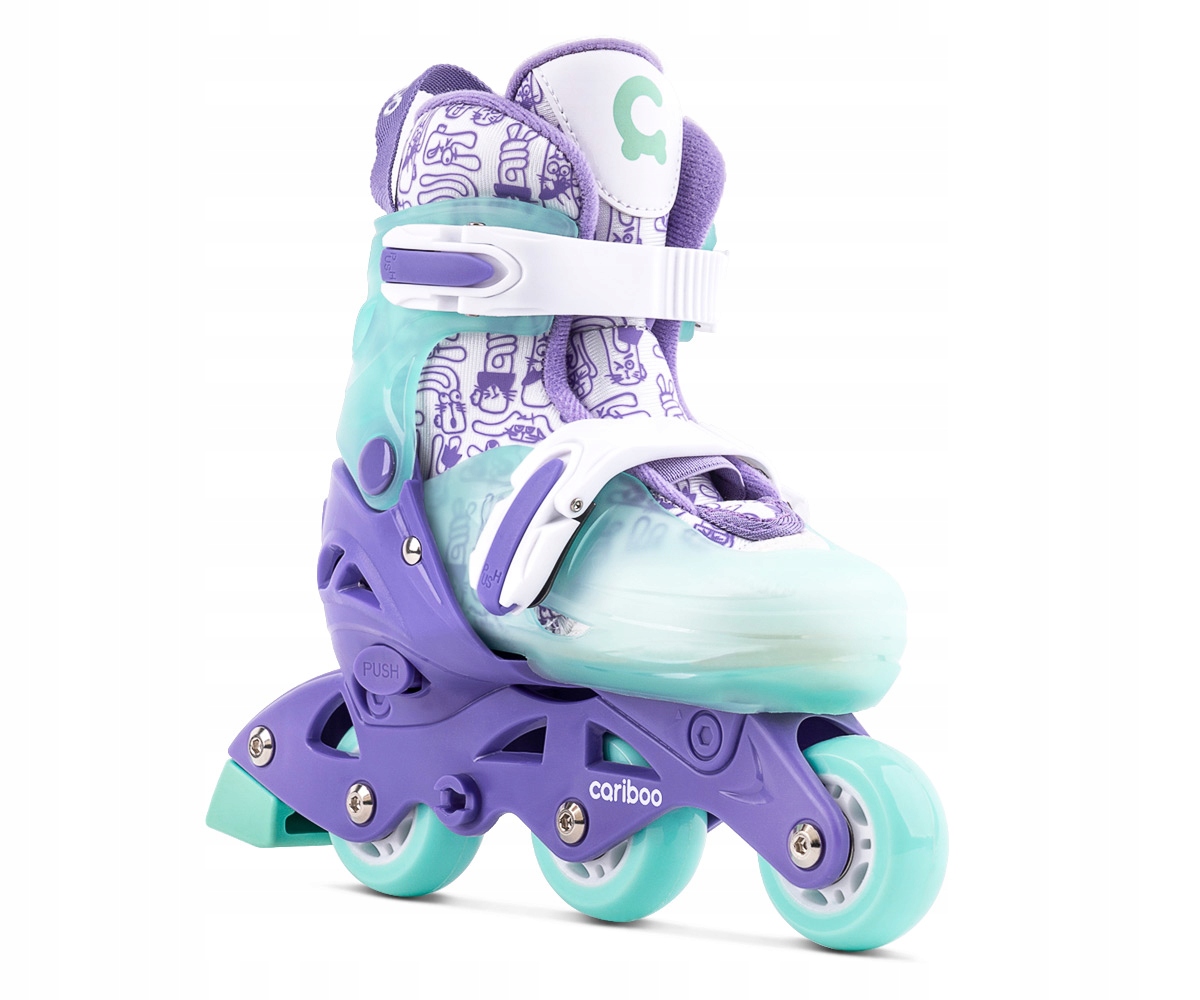 Rolki dla dzieci CARIBOO STEP 1 regulowane - 30-33 Materiał kół PU