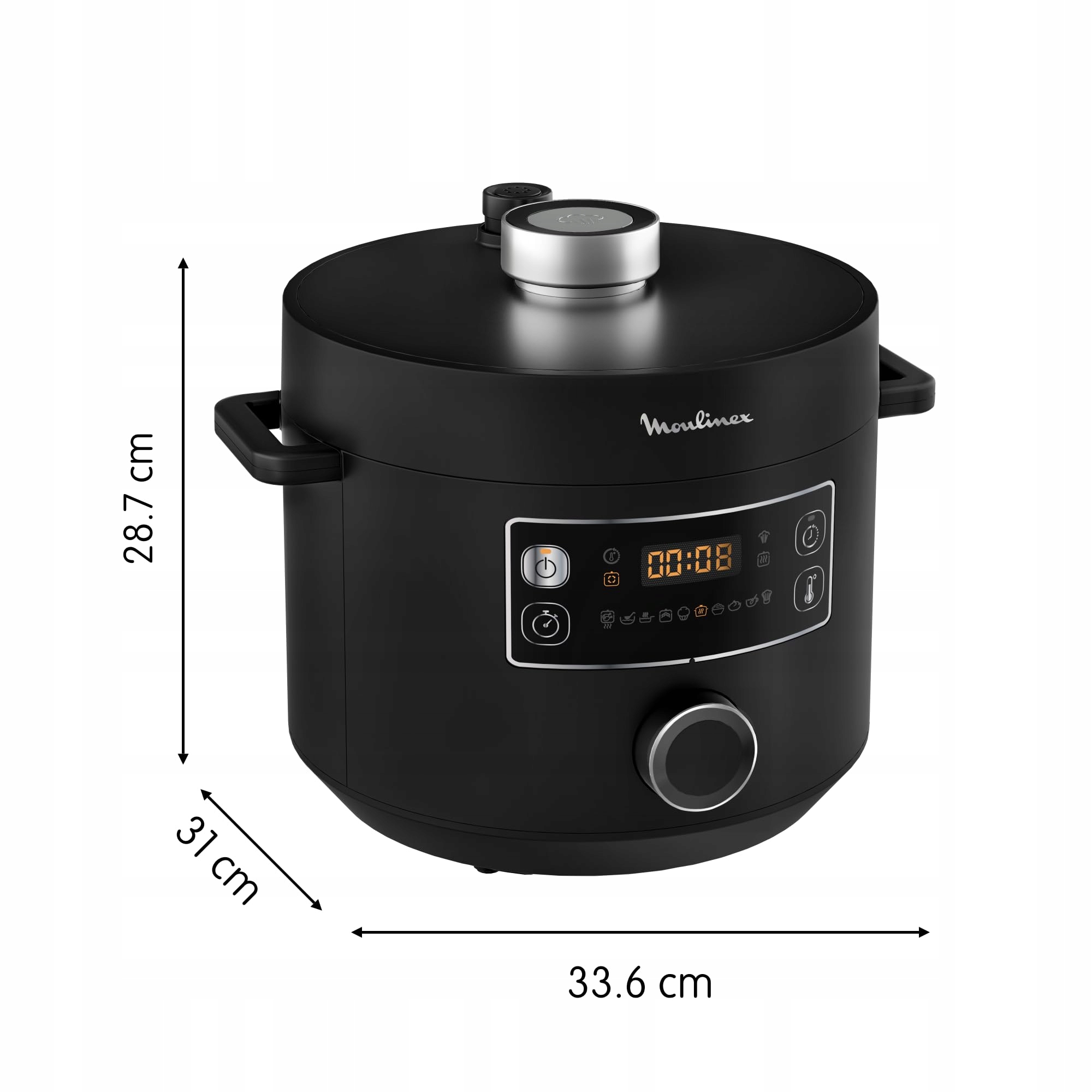 MOULINEX Epic Turbo Cuisine Szybkowar Elektryczny 1090W Czarny — miniatura 8