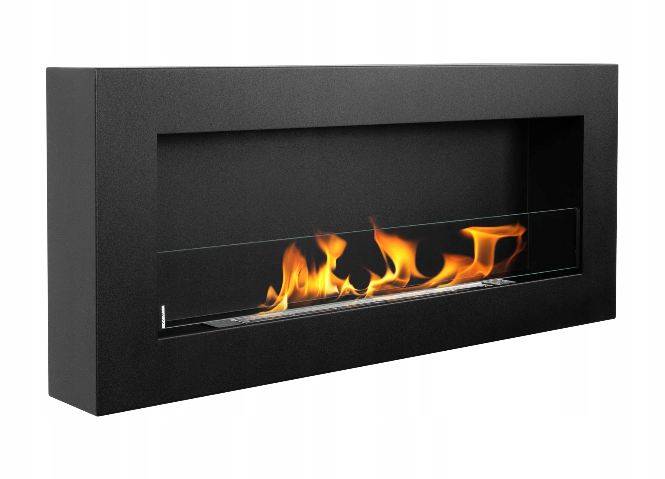 Biokrb Závěsný Se Sklem 90X40X12CM Box Černý Strukturovaný Mat na zeď