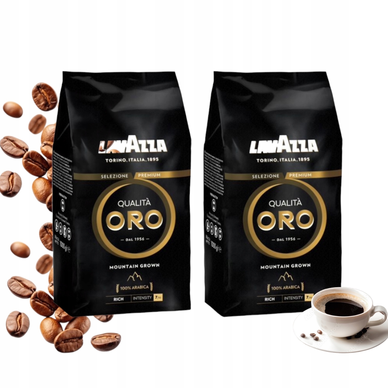 Levně Káva zrnková Lavazza Qualità Oro Mountain Grown Arabica 2x 1000 g