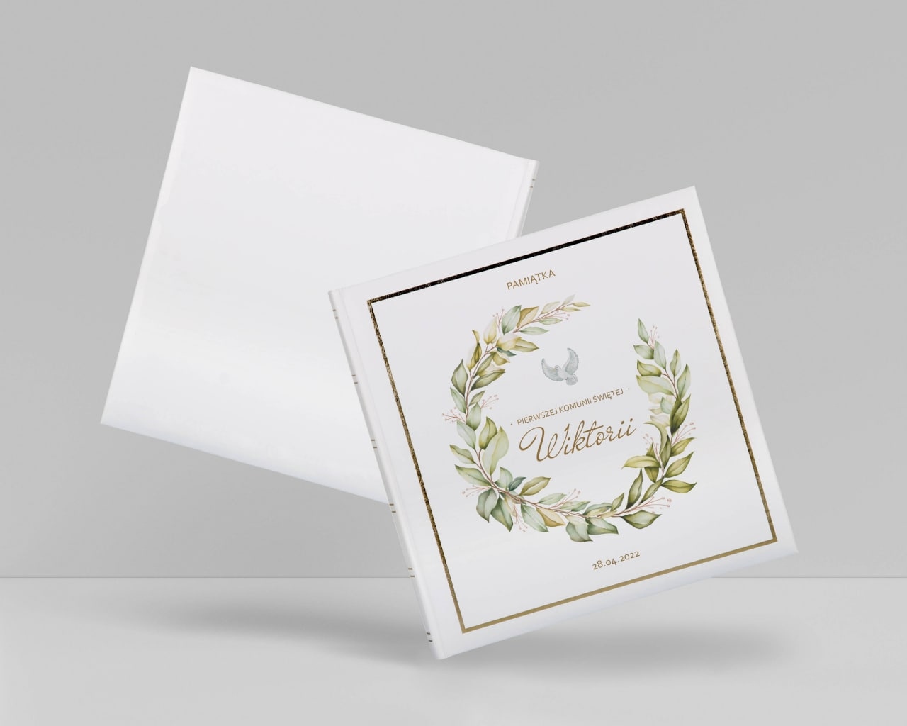 Komunijny album na zdjęcia I Komunia 30 kart ecru - TWÓJ nadruk na oprawie Producent Inna