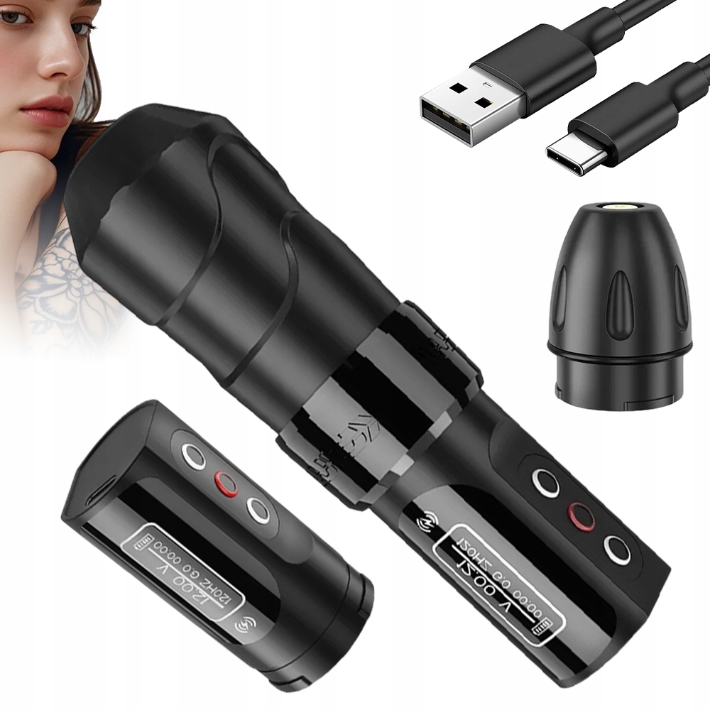 Profesionální Pen Na Tetování, Bezdrátový, 2000 Mah, Dlouhá Doba Provozu