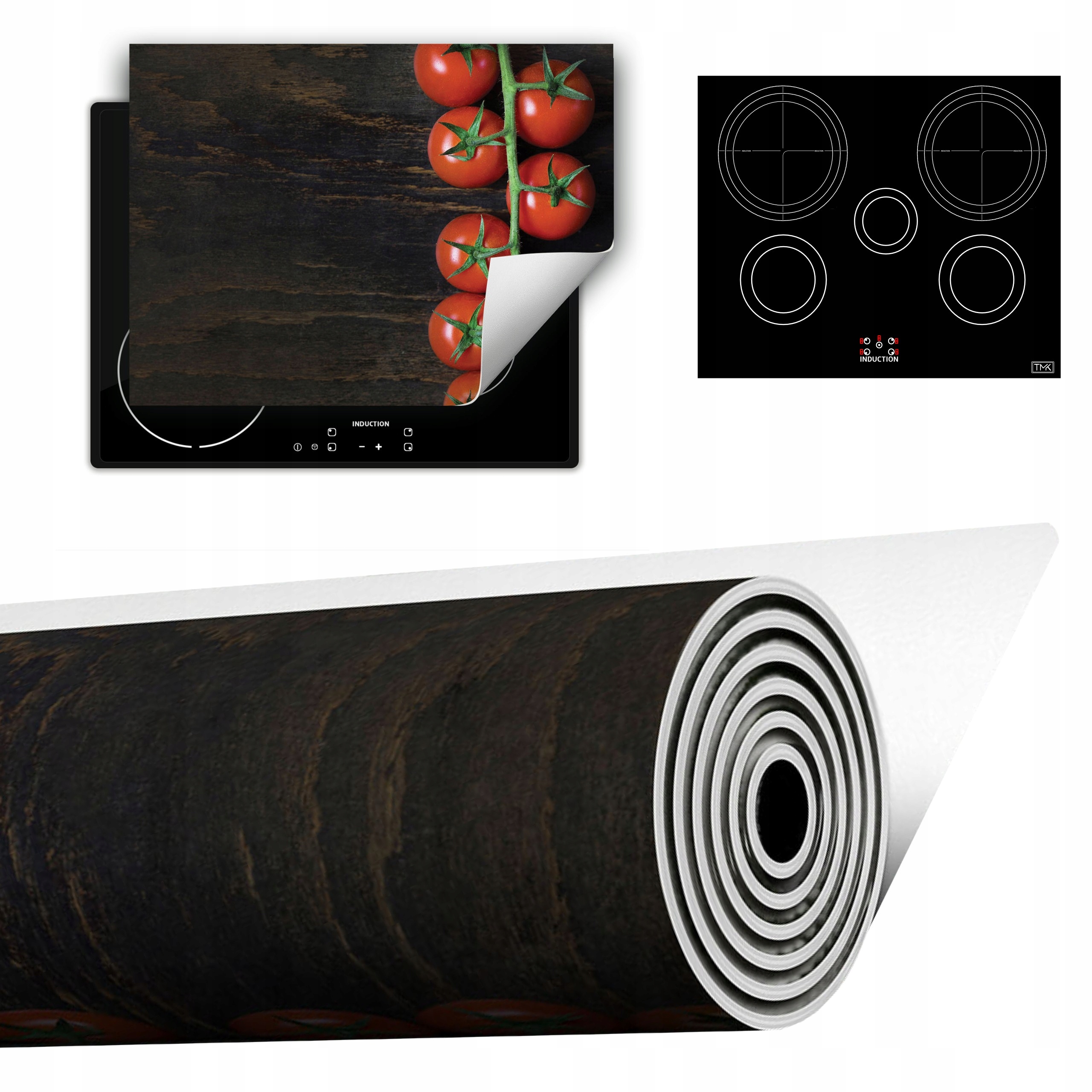 Vinylová Podložka Do Kuchyně Více Místa 70x52 rajčata dřevo