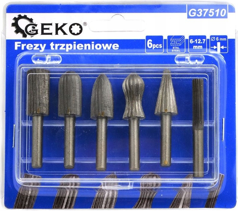 ZESTAW FREZY TRZPIENIOWE DO METALU PILNIKI HSS 6el