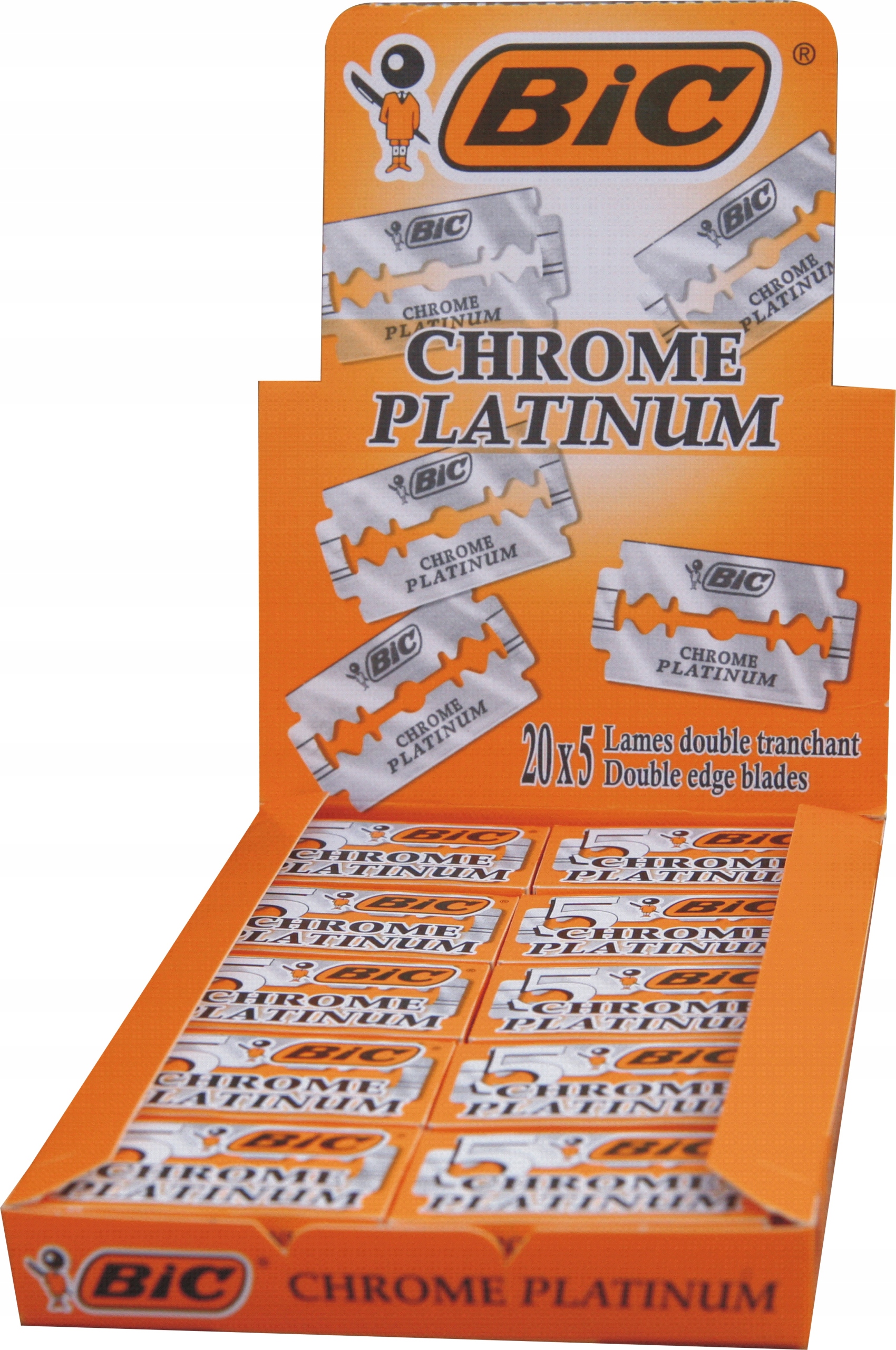 ŻYLETKI DO MASZYNKI GOLENIA CHROME PLATI 20 X 5 szt BIC PLATINUM