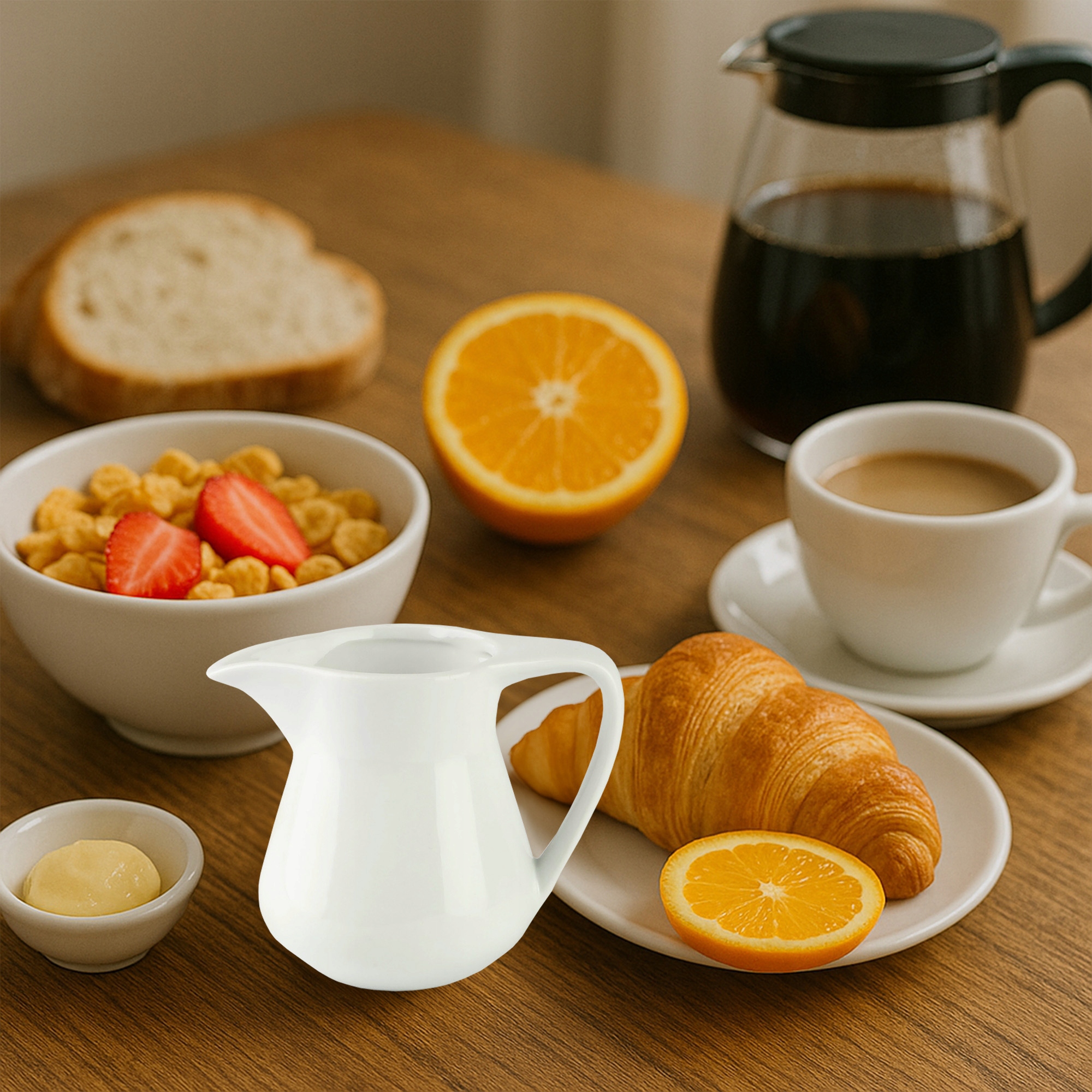 MLECZNIK PORCELANOWY DZBANUSZEK DO MLEKA DZBANEK NA ŚMIETANKĘ SOSY BIAŁY