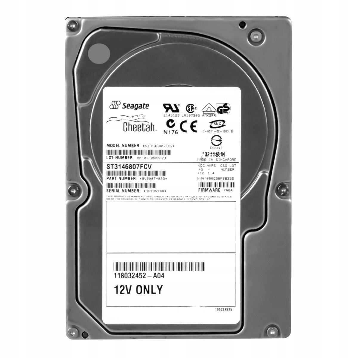Emc 118032452-A04 146GB 10K Fc 3.5" ST3146807FCV