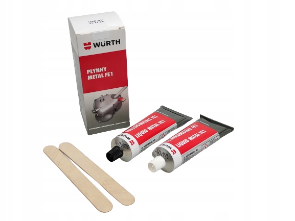 WURTH KLEJ FE1 PŁYNNY METAL SZPACHLA METALOWA SZYBKODZIAŁAJĄCY