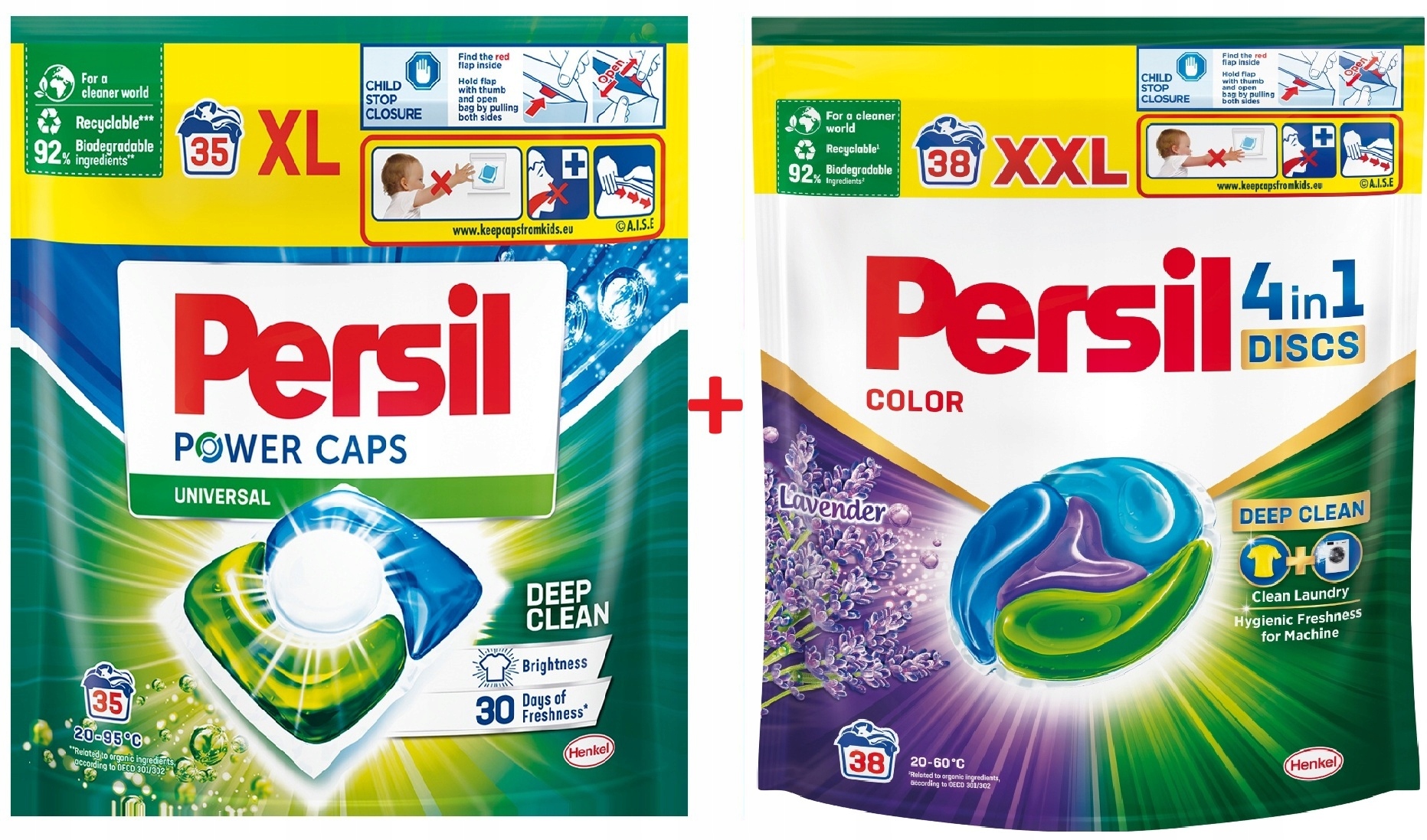 Levně Persil Power Kapsle na praní Universal 35 ks Color Lavender 38 ks