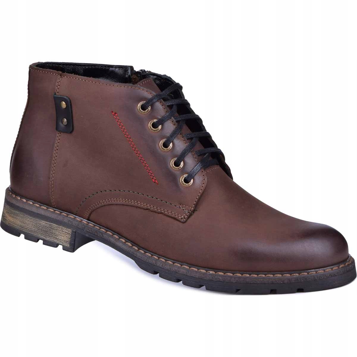 

Trzewiki zimowe buty ocieplane męskie skórzane 41