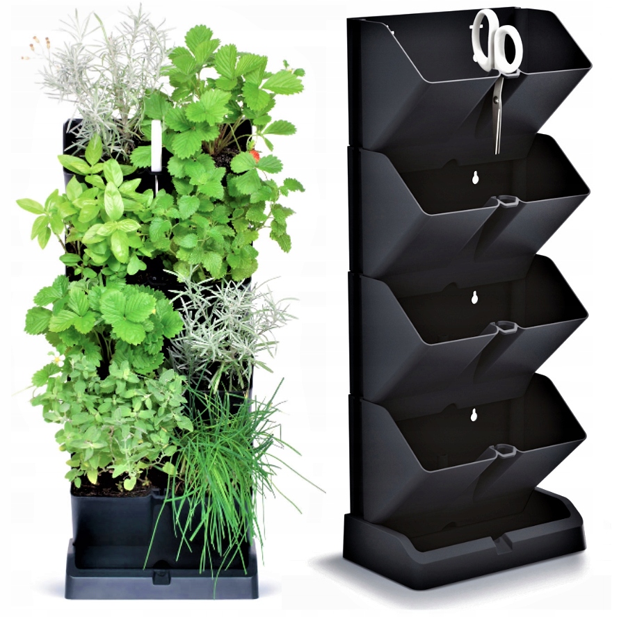 DONICZKI WERTYKALNE NA KWIATKI ZIOŁA OGRÓD CZARNE