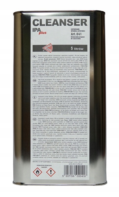 Alkohol IZOPROPYLOWY Cleanser IPA Plus 5L