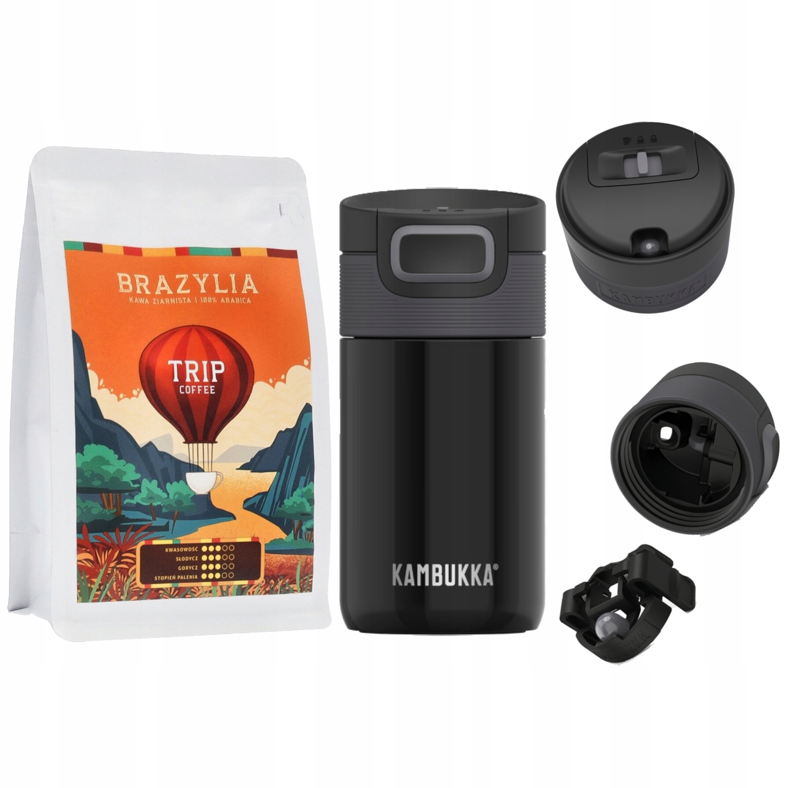 Termohrnek Kambukka Etna 300 ml Káva zrnková TripCoffee Brazílie 250 g