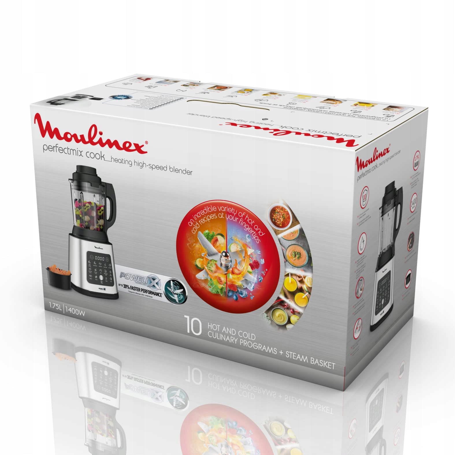 MOULINEX PerfectMix Cook Blender 1400W 10 Programów 2L Ekran Dotykowy — miniatura 14