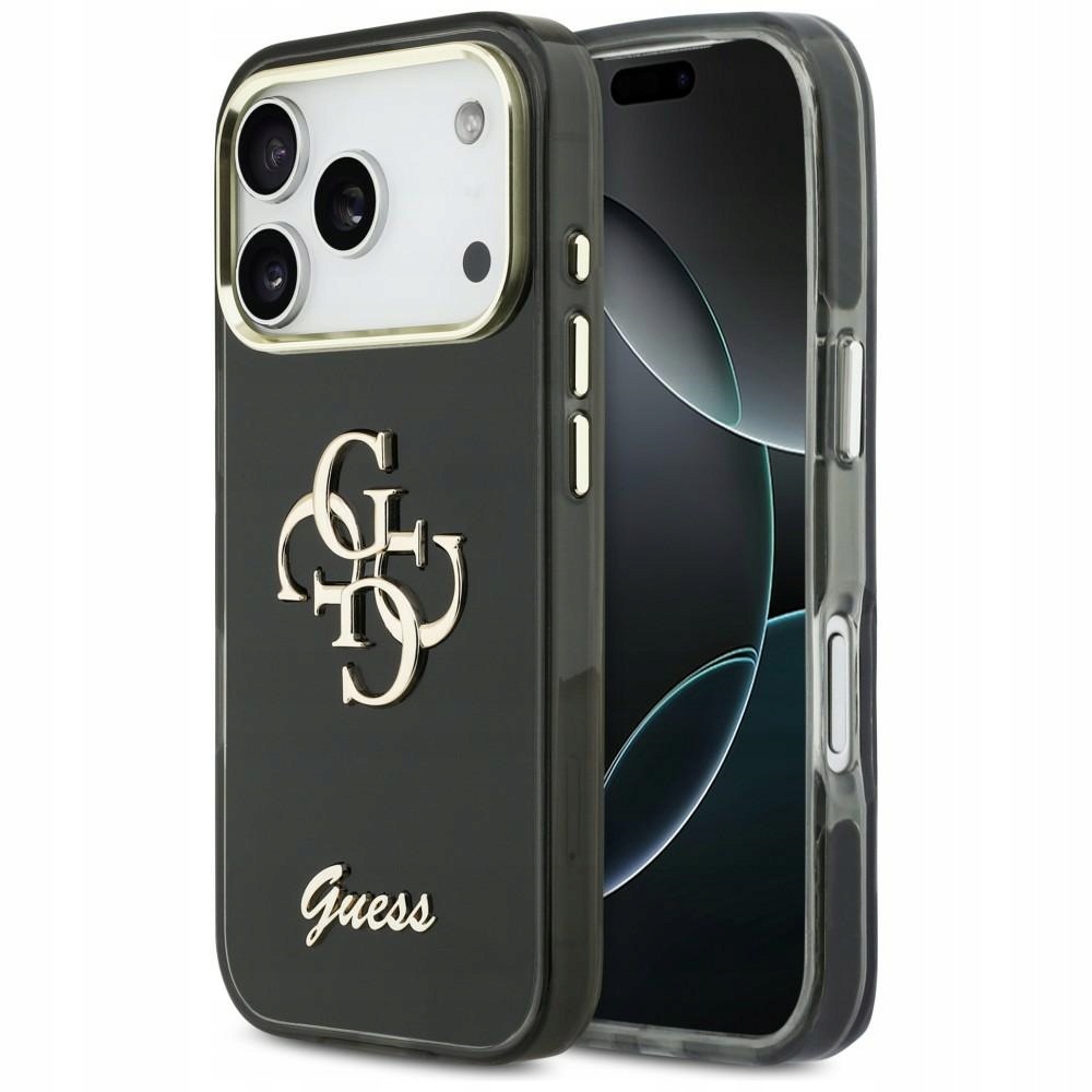 Pouzdro Guess IML 4G Script Metal pro iPhone 17 Pro, černý obal