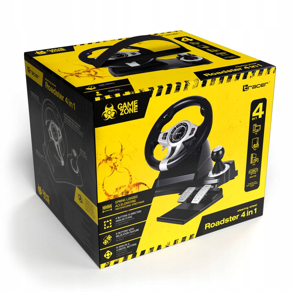 Kierownica TRACER Roadster 4 in 1 PC PS3 PS4 Xone EAN (GTIN) 5907512864869