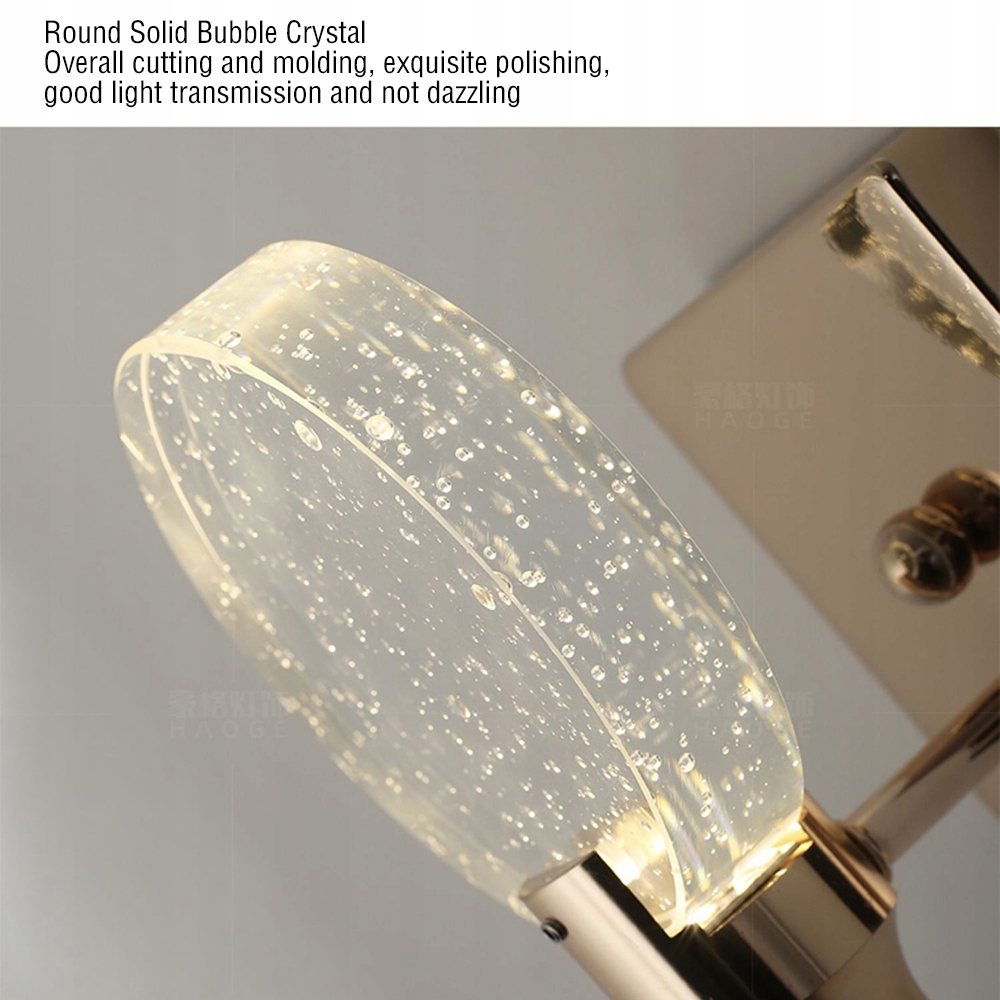 6Wciepłe światło żelazna kryształowa lampa ścienna Klasa efektywności energetycznej B