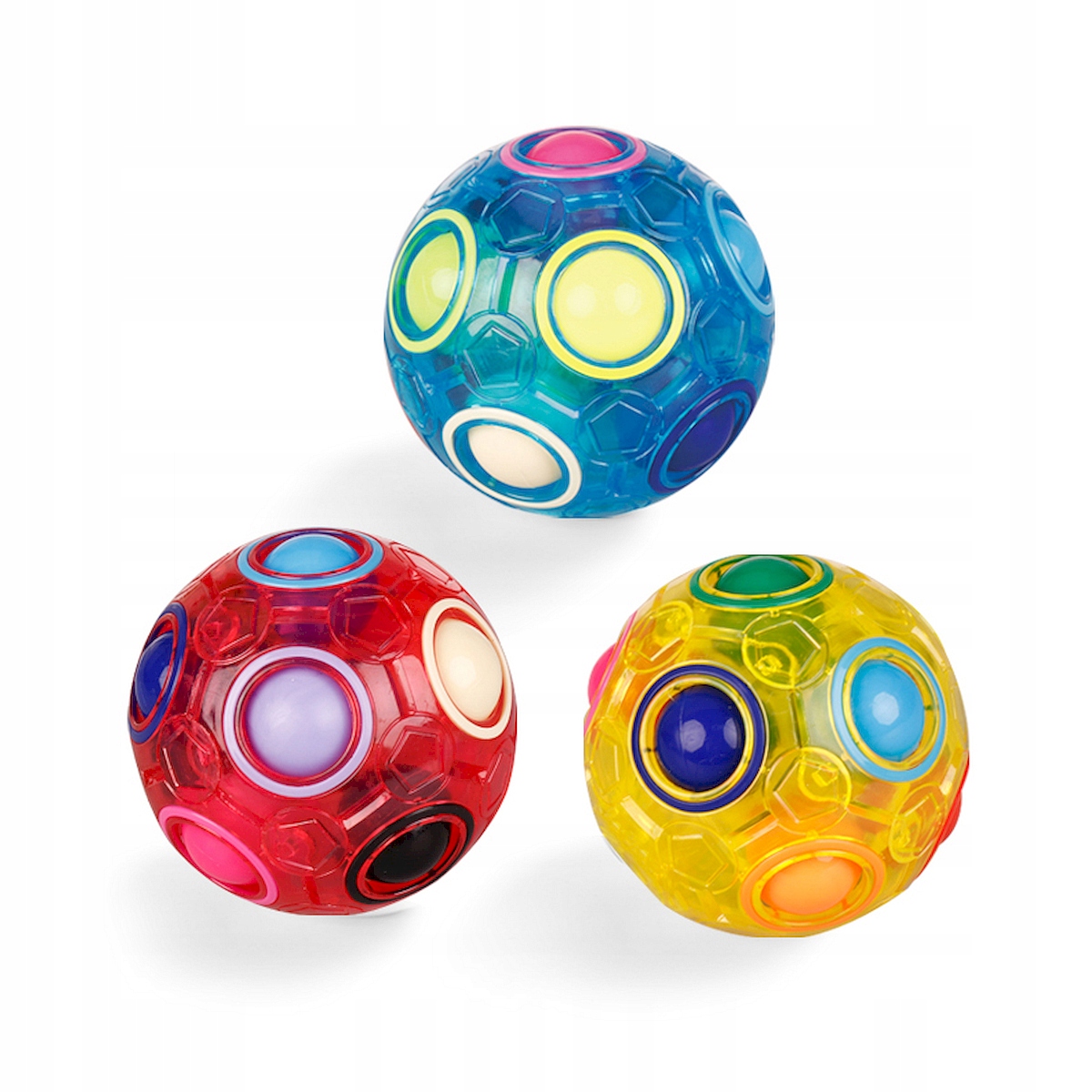 KULKA PIŁKA ANTYSTRSOWA MAGICZNA SENSORYCZNA ŚWIECI