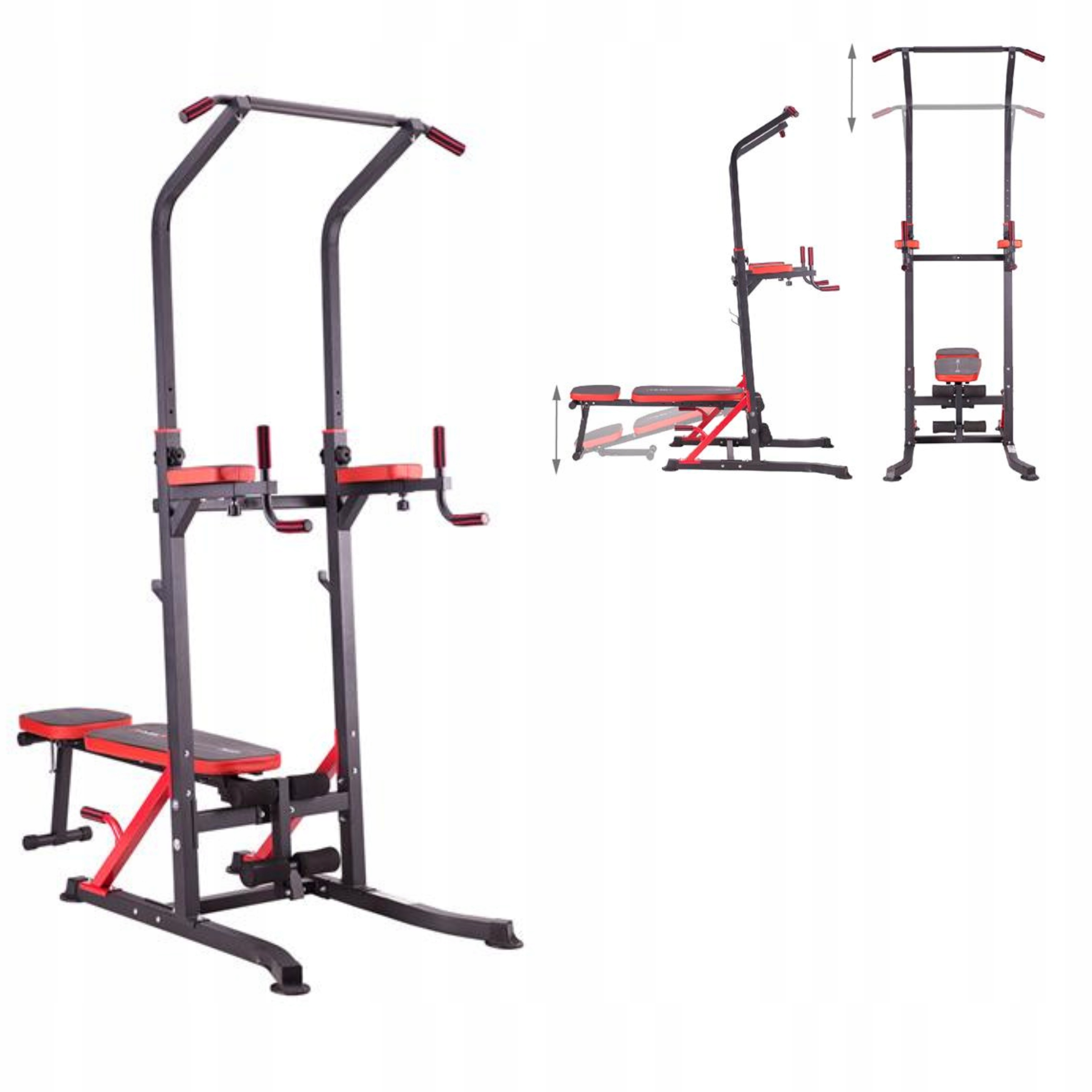 Poręcz Wielofunkcyjna Z Ławką Podpórkami Do Pompek Hms Fitness