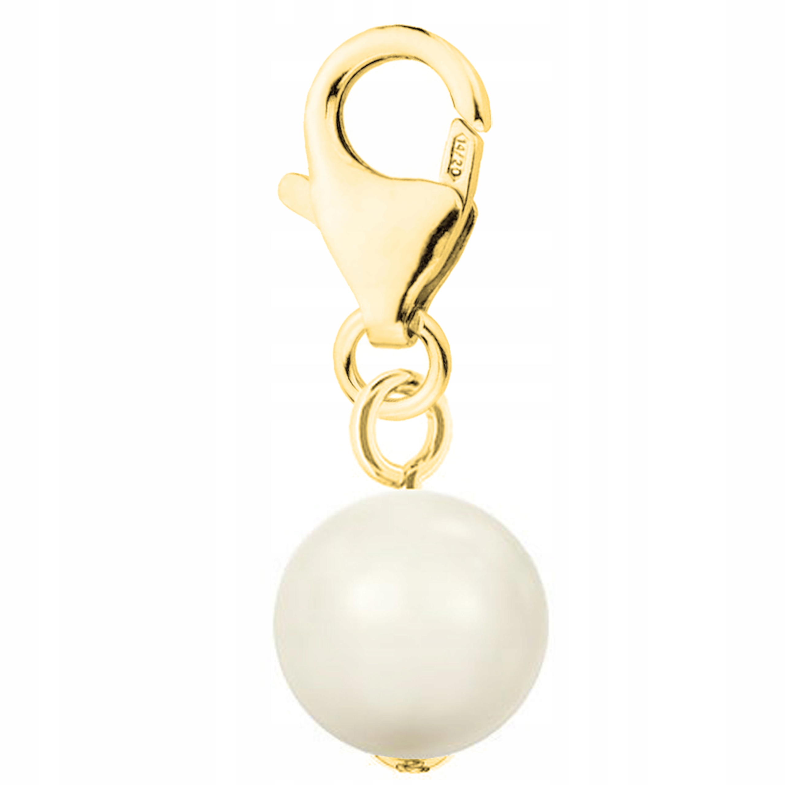 

Zawieszka złota wisząca Kremowa Perła srebro 925