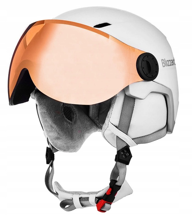 Dámská přilba Blizzard Double Visor bílá matná Sklo S2 Orange 56-59 Cm M/L