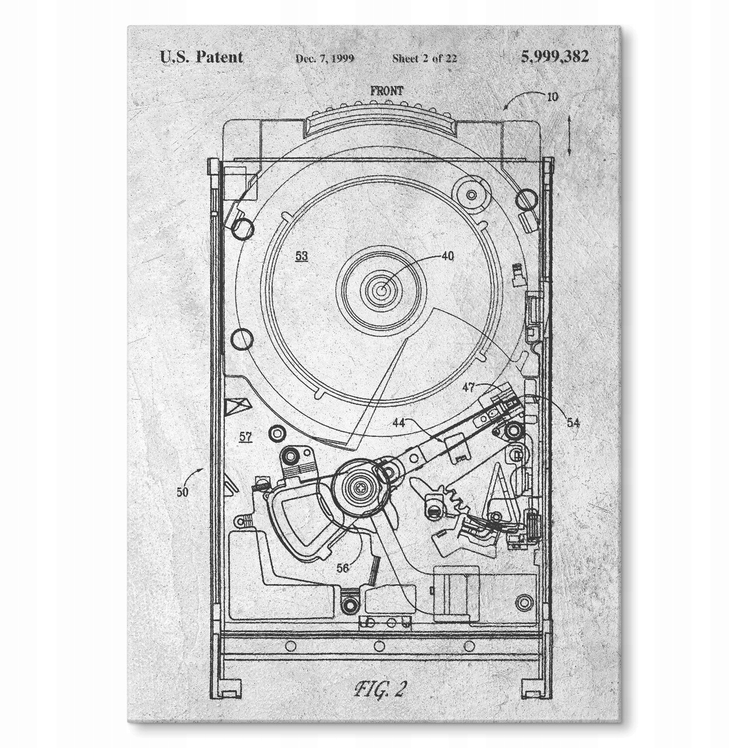 Kovový plakát Hdd Computer Stone Szyld Plech 30 x 42 cm Dárek