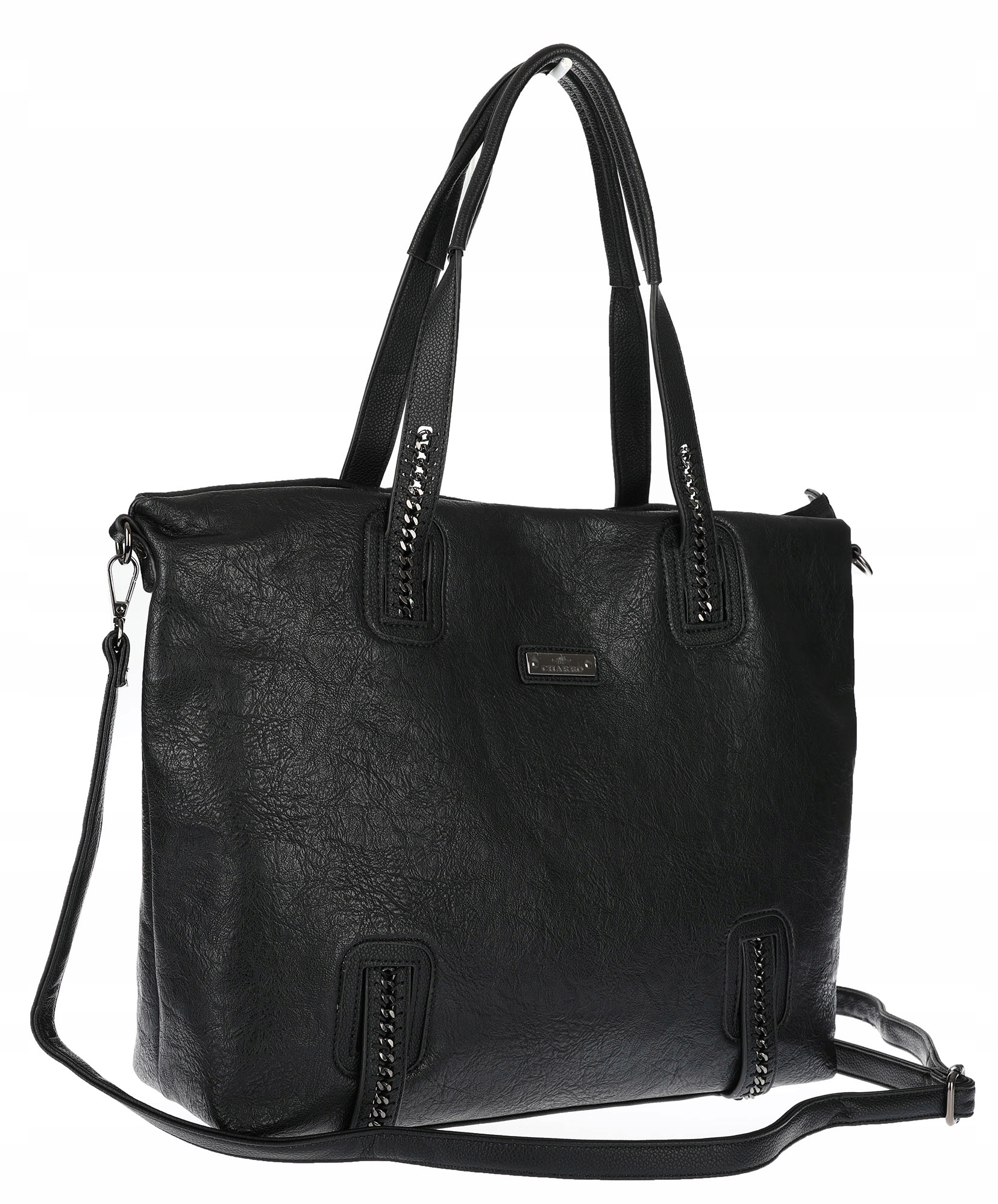 Dámská shopper kabelka A4 elegantní velká taška do práce CH6687 Černá