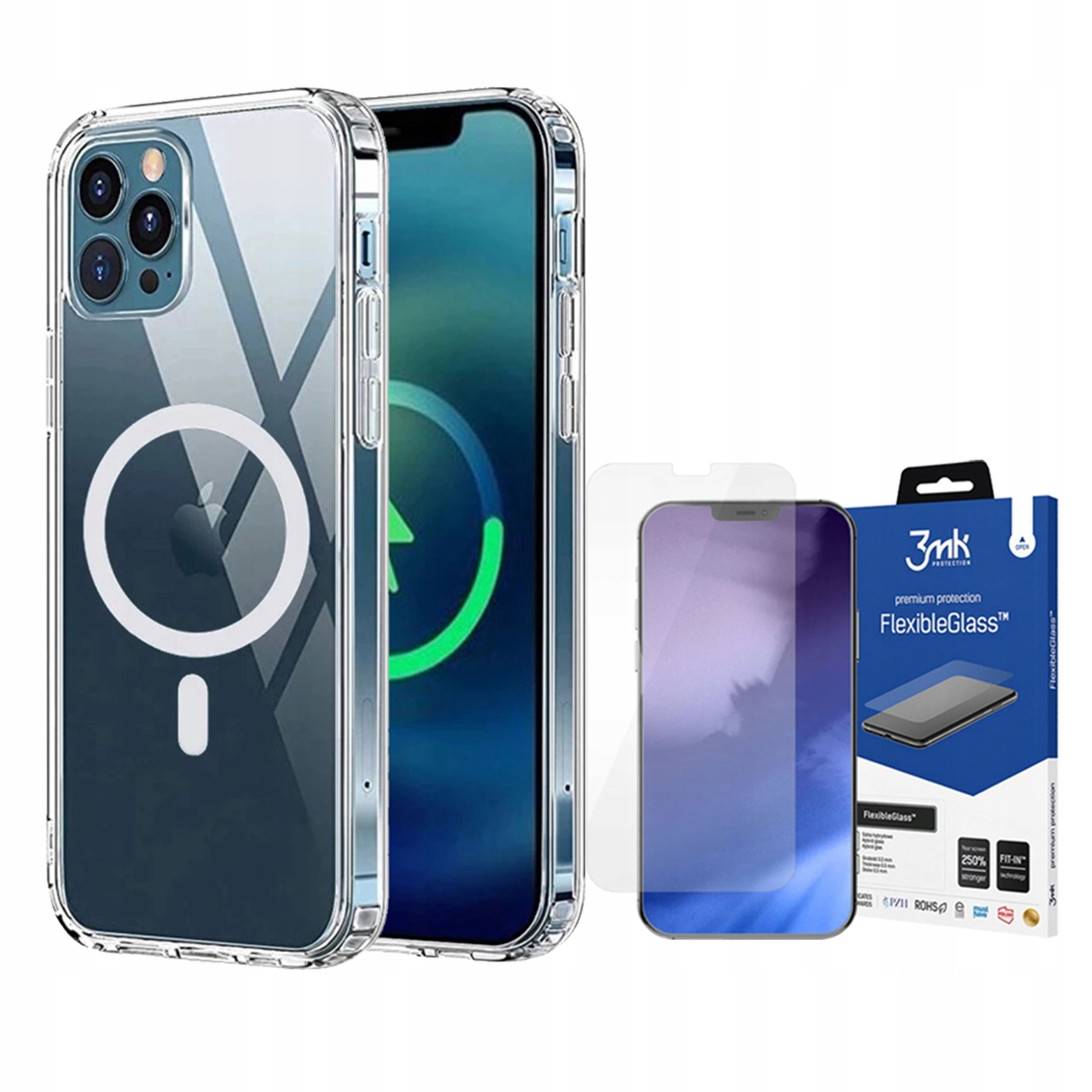 

Tpuacrylic Etui Do Iphone 12 Pro Max + Szkło 3MK