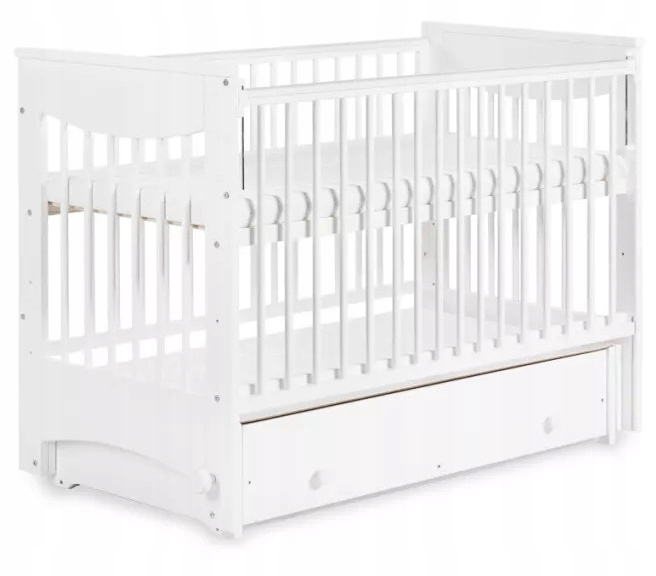 KLUPŚ ŁÓŻECZKO Z SZUFLADĄ KOŁYSKĄ OPUSZCZANY BOK Kod producenta 590202253