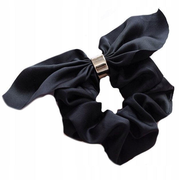 GUMKA do włosów APASZKA SCRUNCHIES frotka CZARNA Cechy brak