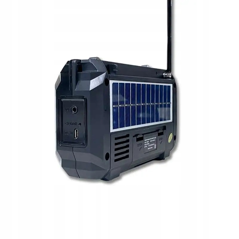 PRZENOŚNE RADIO SOLARNE FM KORBA LATARKA USB PANEL SOLARNY Bluetooth Marka inna
