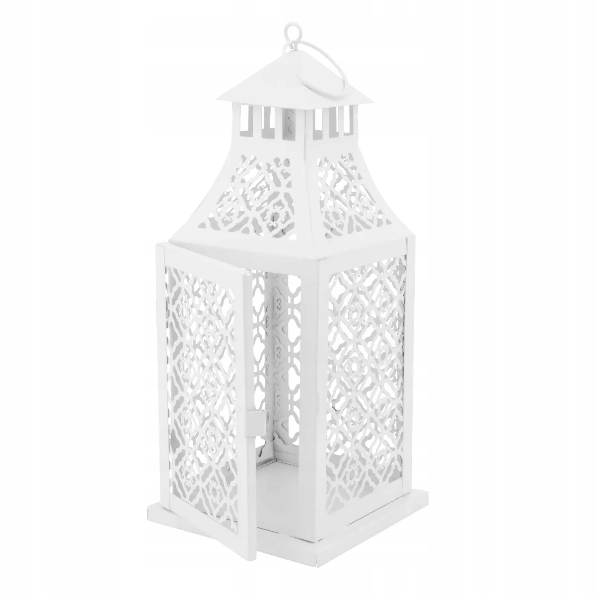 Lampion lucerna dekorativní ažurová lucerna Altom Design bílá 29.5 cm