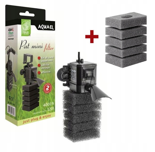 

Aquael Pat Mini filtr wewnętrzny +drobna Gąbka