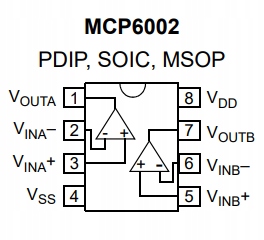 Układ scalony MCP6002-I/SN SO8 Producent Inna