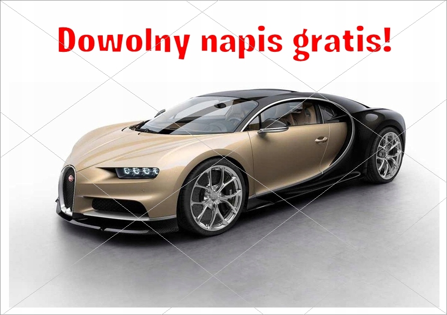 GRUBY OPŁATEK TORT BUGATTI CHIRON SAMOCHÓD AUTO a4