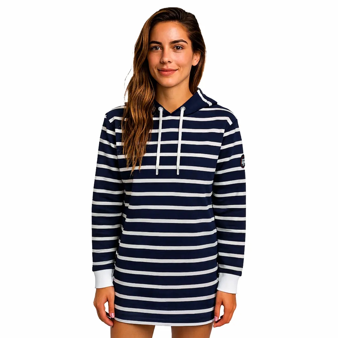 Mikina Námořnická tunika tmavě modrá s bílými pruhy Captain Mike XXL