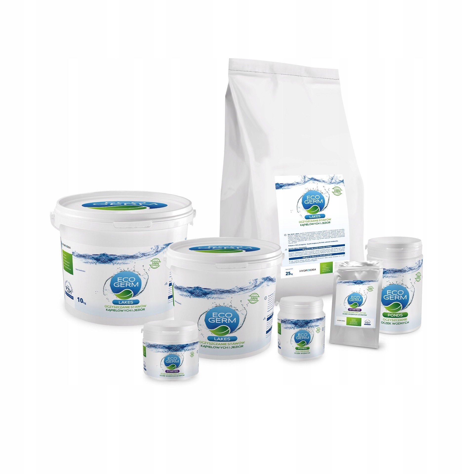 Preparat baktryjny EcoGerm Ponds 250g Hydroidea Zastosowanie inne klarowanie wody oczyszczanie wody redukcja osadów