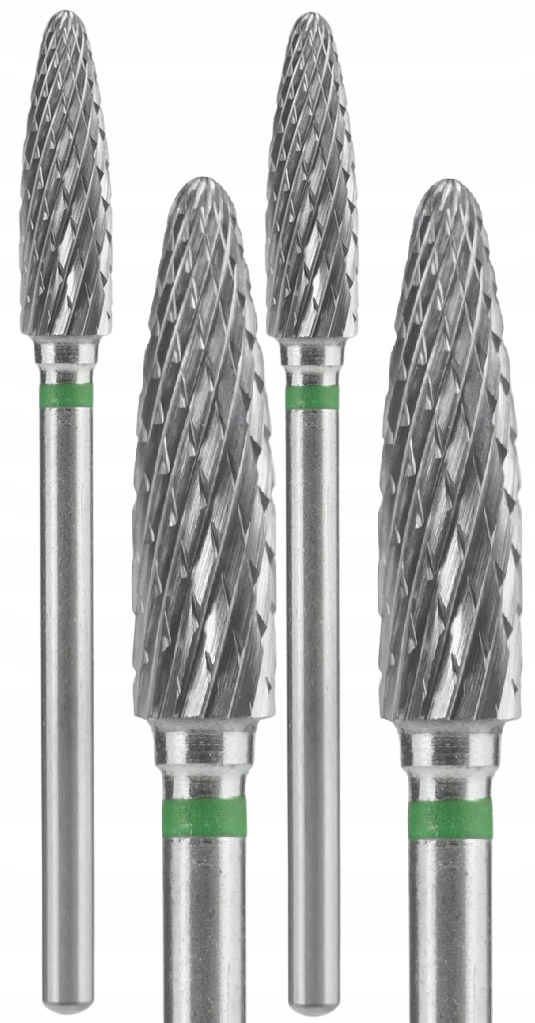 2 x Staleks Fréza ze slinutého karbidu Kuželová Kulatý Zelená Průměr 4 mm