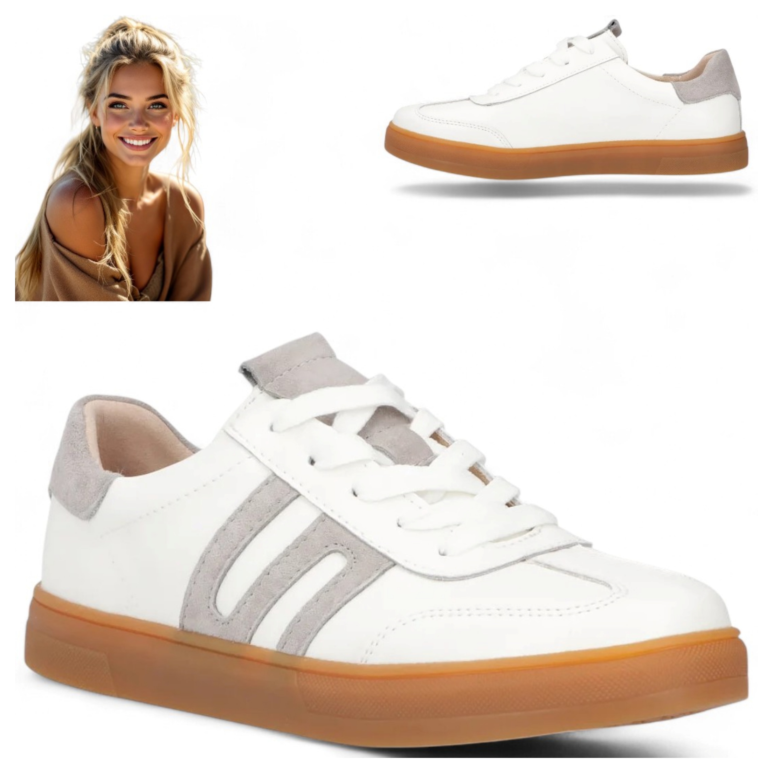 Dámské kožené tenisky 41 Filippo Pohodlné sportovní polobotky se šněrováním