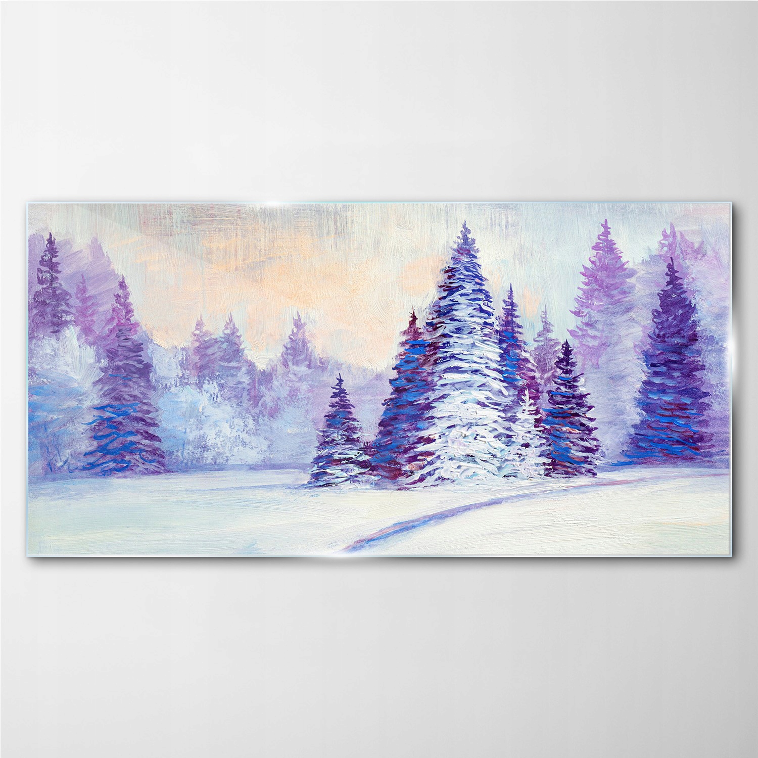 

Fotoobraz szklany na ścianę Zima las śnieg 140x70