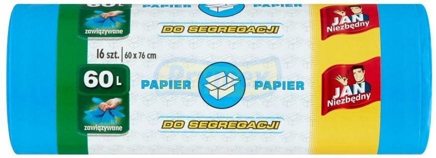 

Worki na Śmieci (60 L) Wiązane Papier 16szt Jn