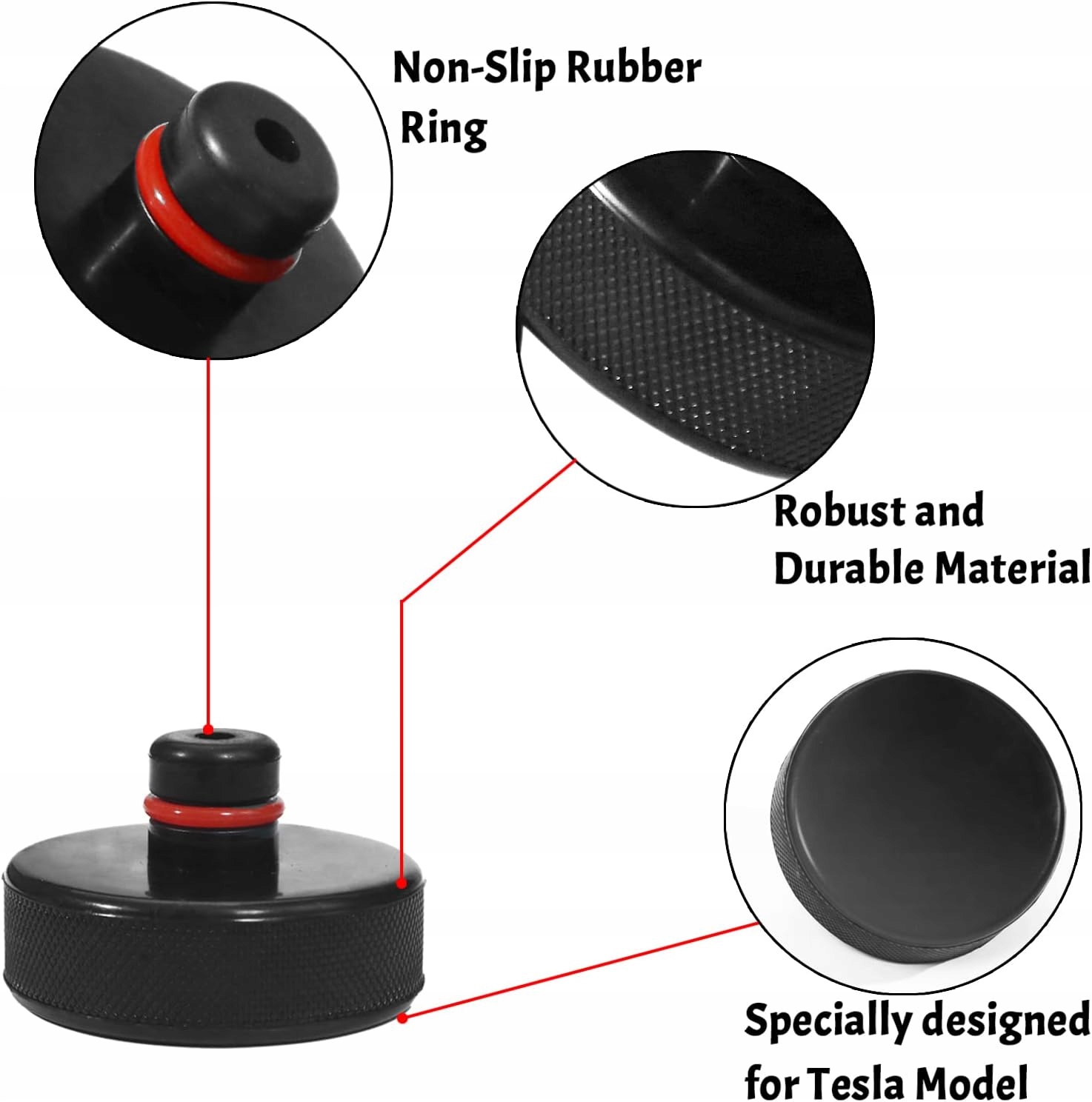 PODKŁADKI SAMOCHODOWE GUMOWE 4SZT TESLA S3XY UNIWERSALNE GUMOWE WYTRZYMAŁE Marka inna