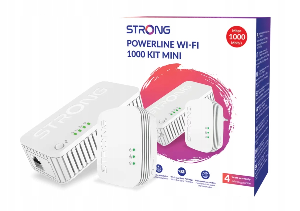 Sieťový vysielač Strong Powerline Wi-Fi 1000Duo Mini Lan Internet Access