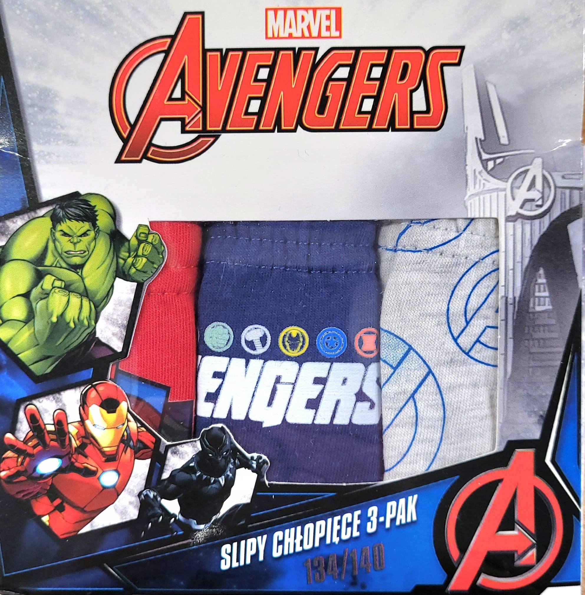 

Avengers majtki chłopięce r 134/140 slipki Marvel