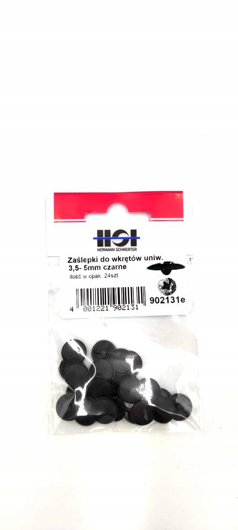 

Zaślepki do wkrętów uniwersalnych czarne 3,5-5mm