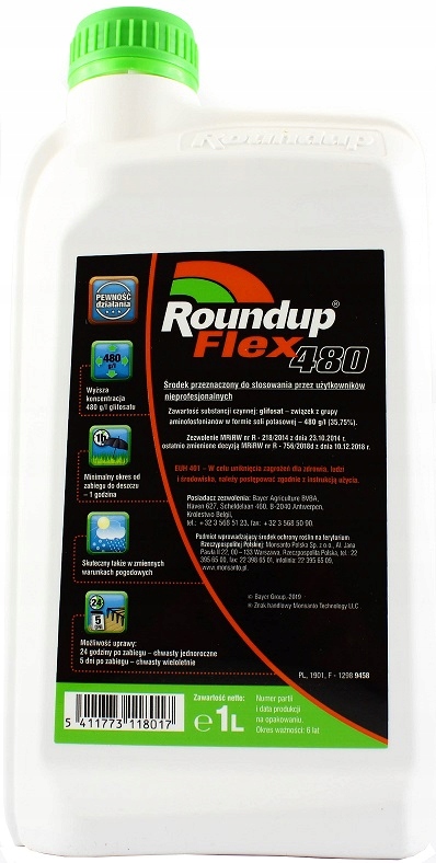 

Roundup Flex 480 1l wszystkie chwasty glifosat